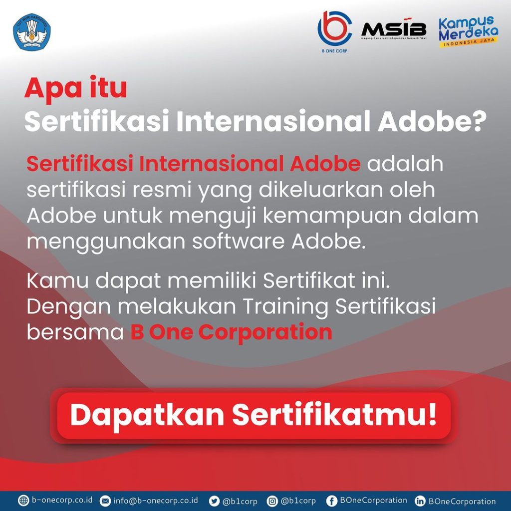 Apa itu sertifikasi Internasional Adobe